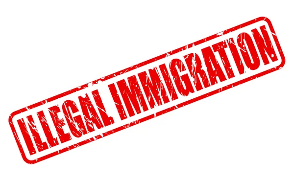 INMIGRACIÓN ILEGAL texto del sello rojo — Vector de stock