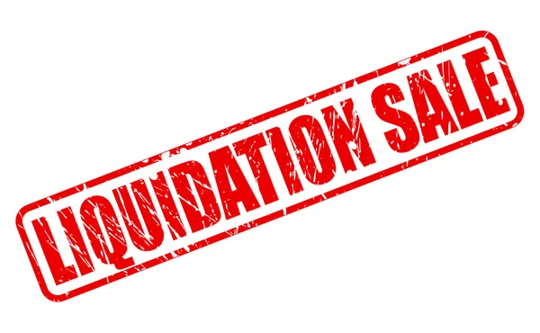 Liquidation vente timbre rouge texte — Image vectorielle