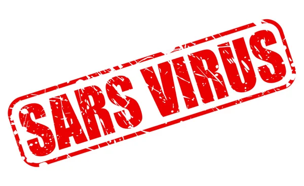 SARS VIRUS texto carimbo vermelho — Vetor de Stock