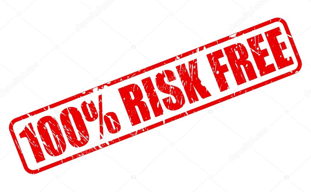 100 percent risk free red stamp text