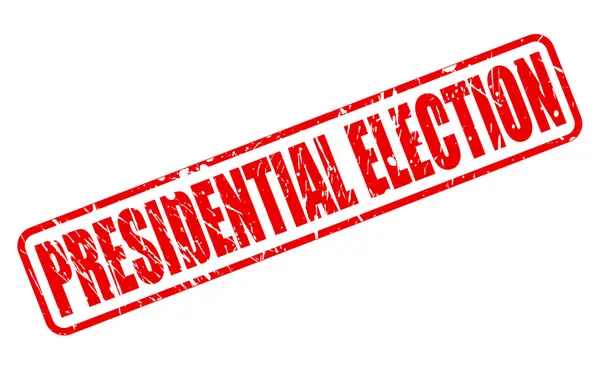 Cumhurbaşkanlığı seçim kırmızı damga metni — Stok Vektör