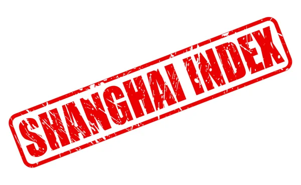 Shanghai Index röd stämpel text — Stock vektor