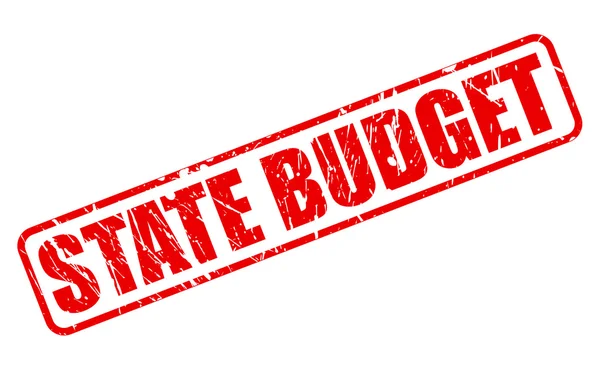 Teks stempel merah STATE BUDGET - Stok Vektor