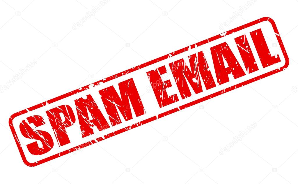 SPAM EMAIL red stamp text