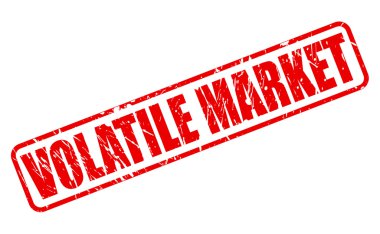 VOLATILE MARKET red stamp text clipart