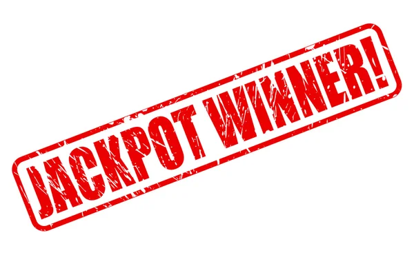 Jackpot winnaar rode stempel tekst — Stockvector