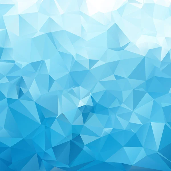 青い白い光多角形モザイク — ストックベクタ