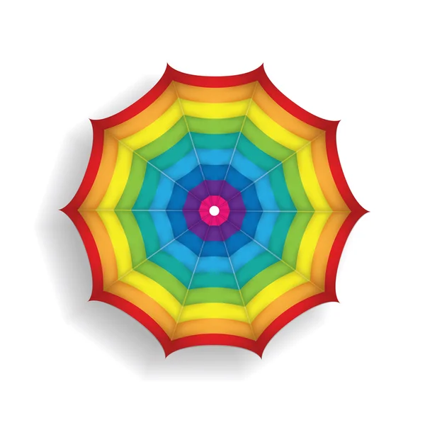 Яркая иллюстрация красочного зонтика — стоковый вектор