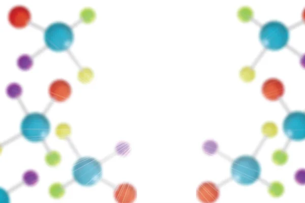 Molécula abstrata cores coloridas fundo — Vetor de Stock