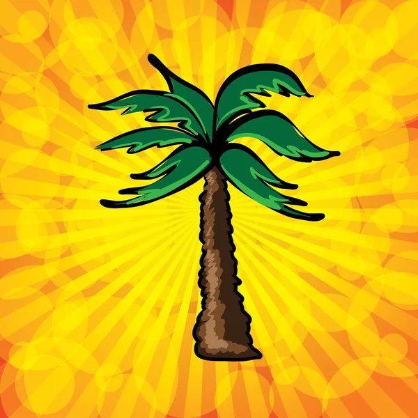 Fond de vacances tropicales d'été — Image vectorielle