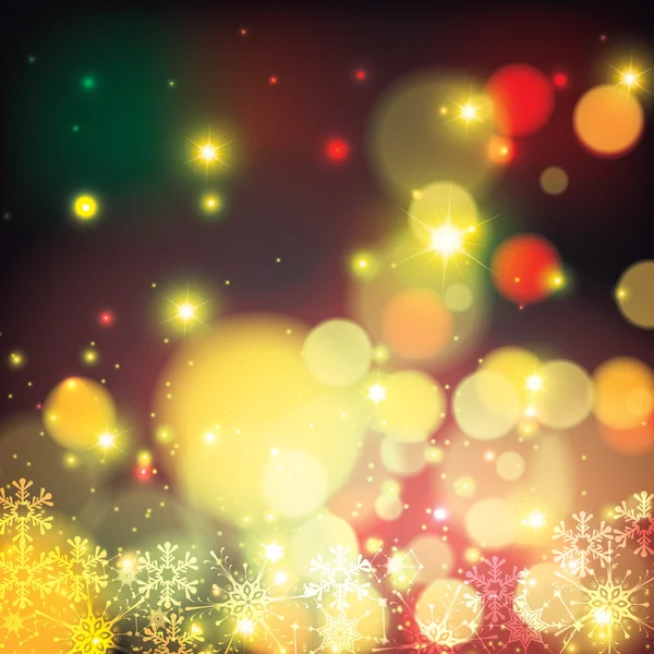 Borrosa Navidad luces fondo — Vector de stock