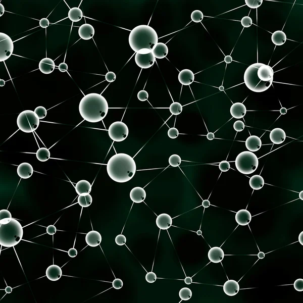 Abstraktes Molekül 3d grüner Hintergrund — Stockvektor