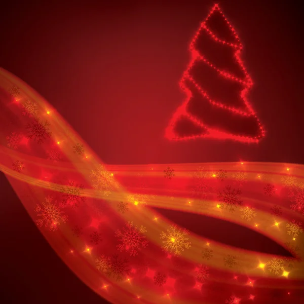 Röd jul ljus bakgrund — Stock vektor