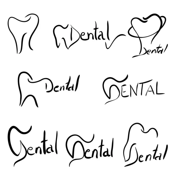 Ilustração dental abstrata de um dente — Vetor de Stock