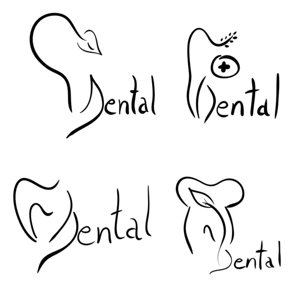 Illustrazione dentale astratta di un dente — Vettoriale Stock