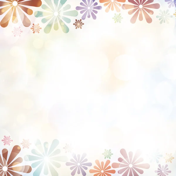 Colorido banner de fondo de primavera de verano con flores — Vector de stock