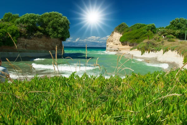 Geweldige strand Griekenland corfu — Stockfoto