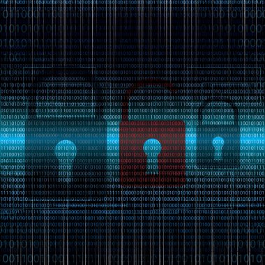 Teknik ikili güvenlik mavi arka plan