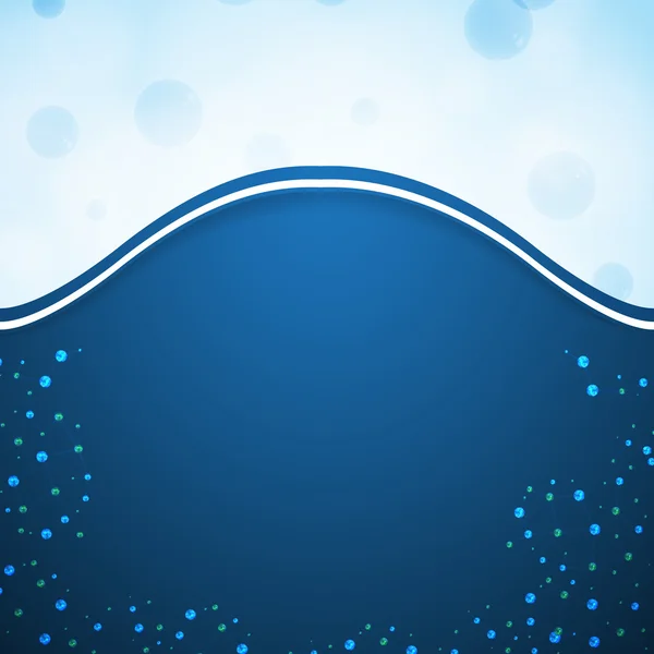 Abstrait molécule bleu couleurs fond — Image vectorielle
