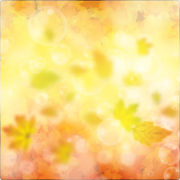 Autumn background with leaves — Stock Vector