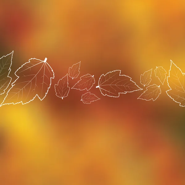 Fond d'automne avec feuilles — Image vectorielle