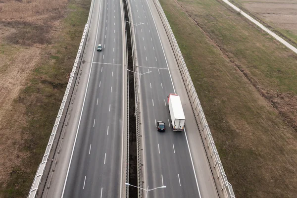 Veduta aerea dell'autostrada — Foto Stock