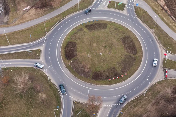 Roundabout di kota Wroclaw — Stok Foto