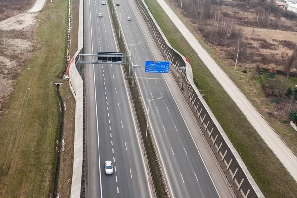 Veduta aerea dell'autostrada — Foto Stock