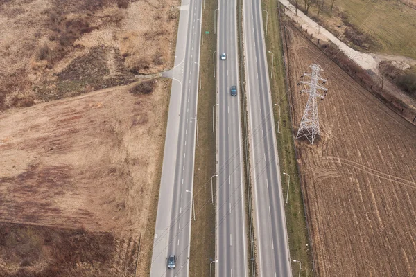 Vista aérea de la autopista —  Fotos de Stock