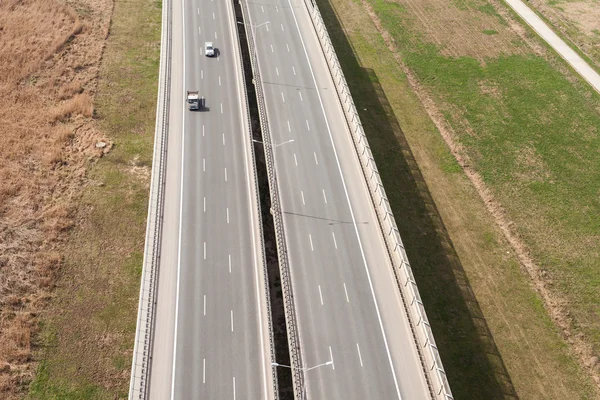 Luchtfoto van de snelweg — Stockfoto