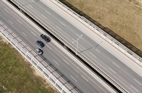 在波兰的六车道公路 — 图库照片