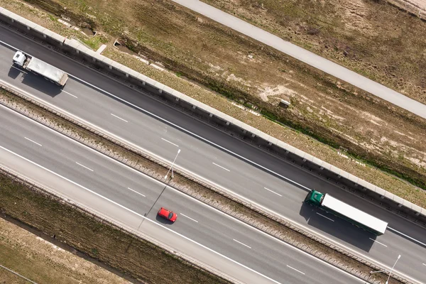 Šest pruhu dálnice v Polsku — Stock fotografie