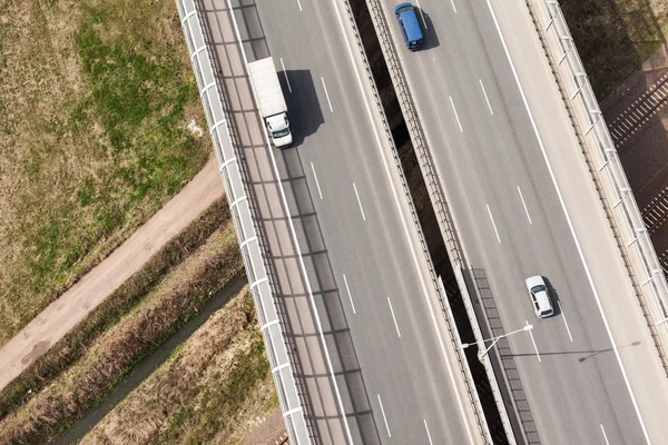 Sechsspurige Autobahn in Polen — Stockfoto