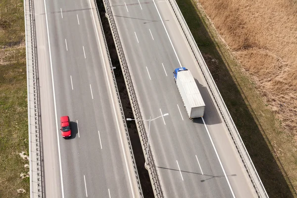 폴란드에서 6 차선 고속도로 — 스톡 사진