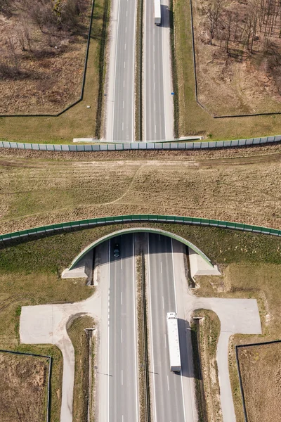 Flygfoto över motorvägen — Stockfoto