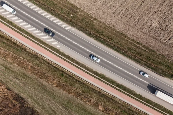 Vue aérienne de l'autoroute — Photo