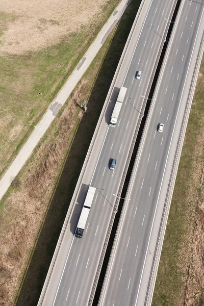 Vue aérienne de l'autoroute — Photo