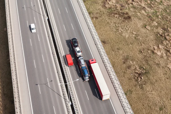 Vue aérienne de l'autoroute — Photo