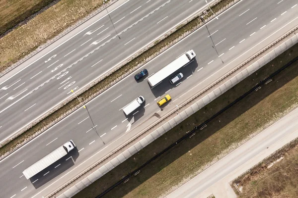 Veduta aerea dell'autostrada — Foto Stock