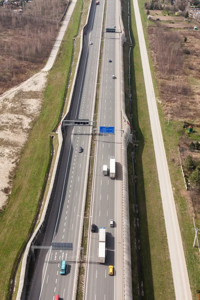 Vue aérienne de l'autoroute — Photo