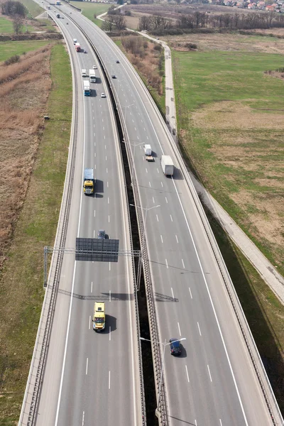 Veduta aerea dell'autostrada — Foto Stock