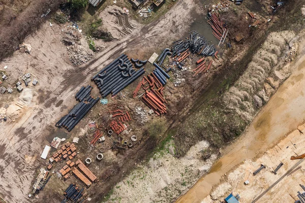 Estaleiro de construção de estradas — Fotografia de Stock