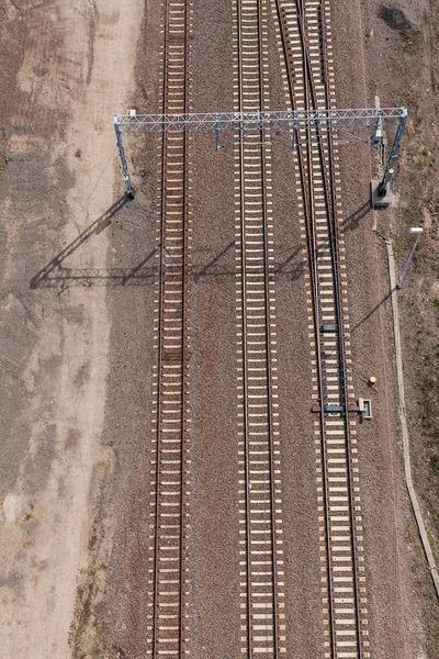 Vasúti sínek, Lengyelország — Stock Fotó