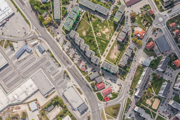 Vista aérea de la ciudad de Nysa — Foto de Stock