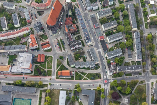 Flygfoto över Nysa city — Stockfoto