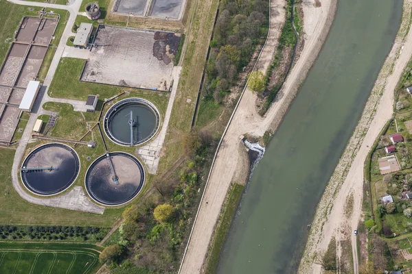 Planta de tratamiento de aguas residuales — Foto de Stock