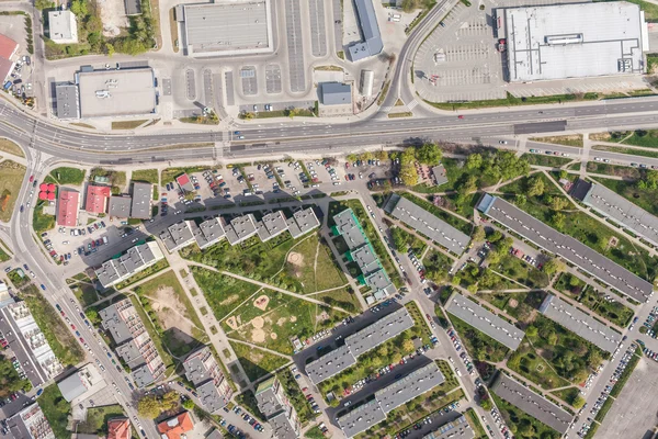Vista aerea della città di Nysa — Foto Stock