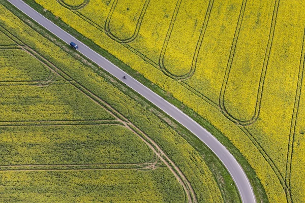 Oogst velden in Polen — Stockfoto