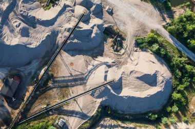 işleme tesisi kum havadan görünümü