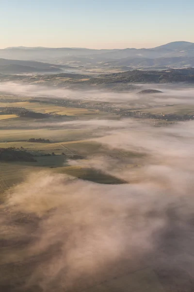 Aerial view of the morning landscape — Stock Photo, Image